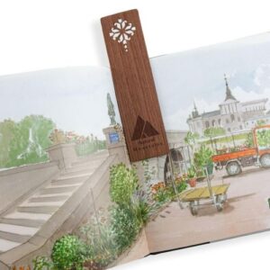CARTE EN BOIS MARQUE-PAGE MERISIER