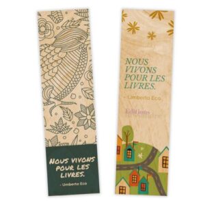 CARTE EN BOIS MARQUE-PAGE À PERSONNALISER