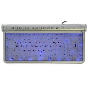 CLAVIER COMPACT MINIMAX FRANCAIS-HÉBREU RÉTROÉCLAIRÉ