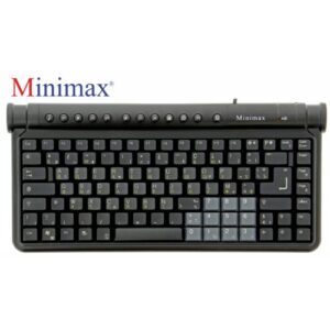 CLAVIER COMPACT MINIMAX FRANCAIS-RUSSE NOIR 2 PORTS USB