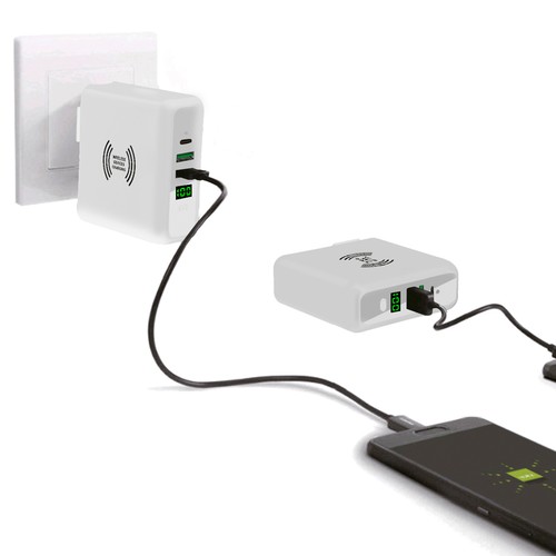CHARGEUR DE VOYAGE UNIVERSEL 3 EN 1 PRISE EU / UK / US