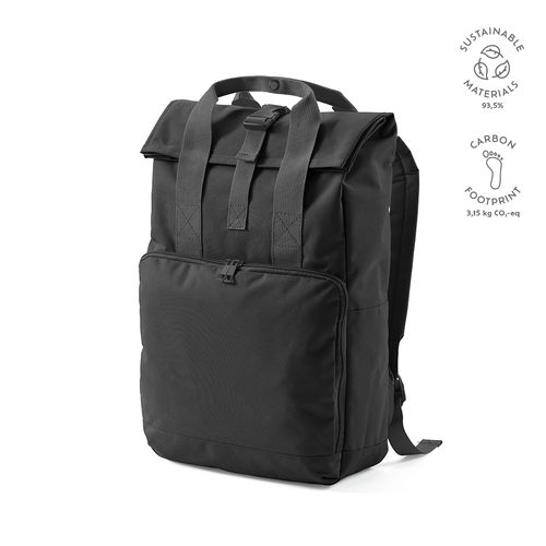 Sac à dos Warsaw 20L rPET. Fermeture enroulable avec boucle.