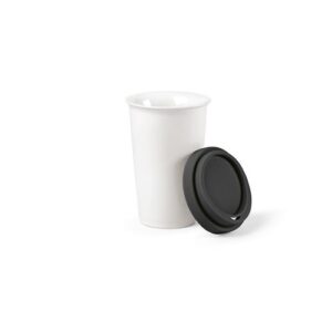 Gobelet de voyage Tagus céramique 330ml. Couvercle coloré