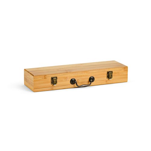 Set barbecue Turner bambou,mallette: pince, fourchette et spatule