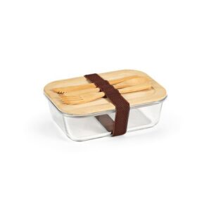 Boîte repas Van Gogh 1000,verre borosilicaté et bambou 1090 ml