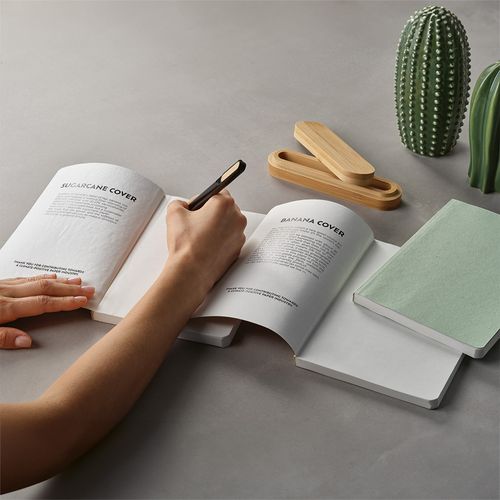 Carnet Dostoïevski couverture en citronnelle, 196p 80g/m²