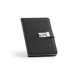 Carnet Melville rPET, fermeture métal, 192p 70g/m²