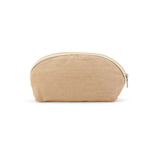 Trousse de toilette Dehli 1,5L en jute 260g, avec fermeture Zip