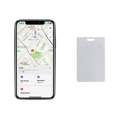 Carte de géolocalisation rechargeable en ABS RCS Findit