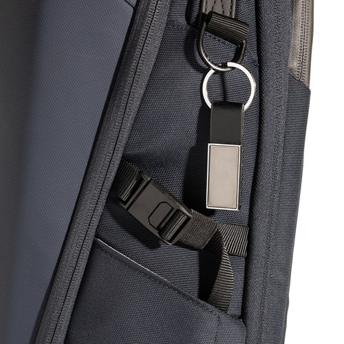 Porte-clés luxe en PU et alliage de zinc recyclé RCS