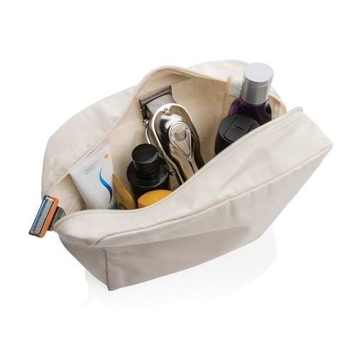 Trousse de toilette en toile recyclée non teintée Aware™