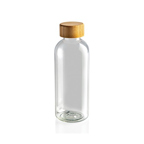 Bouteille 600ml en rPET RCS avec couvercle en bambou