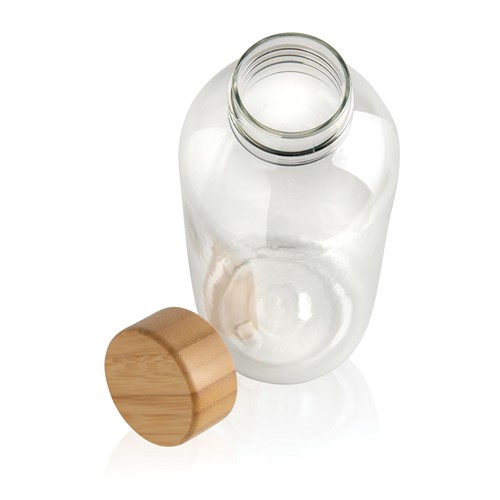 Bouteille 600ml en rPET RCS avec couvercle en bambou