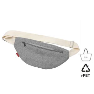 Sac banane 'Malaga', gris chiné RPET