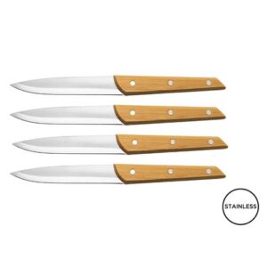 Set de 4 couteaux de table 'Alta', bambou