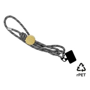 Lanyard pour smartphone 'Madrid', RPET noir