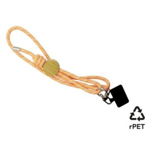 Lanyard pour smartphone 'Madrid', RPET orange