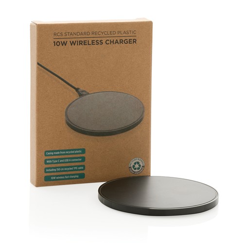 Chargeur induction 10W en plastique recyclé RCS