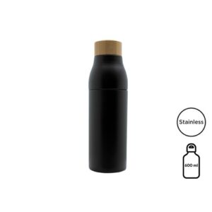 Bouteille isotherme dévissable 'Shima', bouchon bambou, 600 ml