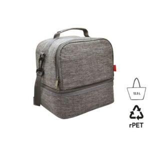 Sac à bento isotherme 'Uji', gris chiné RPET