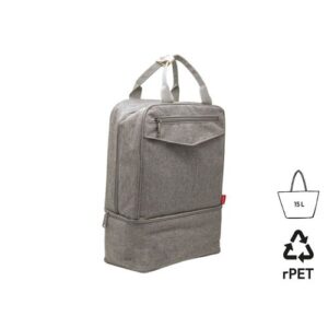 Sac à dos isotherme 'Yari', gris chiné RPET