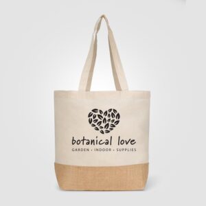 Rio™ Shopper Tote Bag - en 140 gsm de Coton Recyclé et Fibre de Jute Naturelle