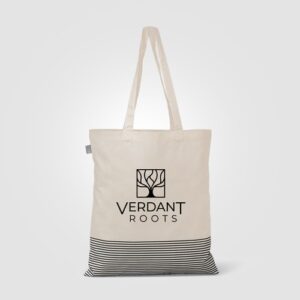 Sac fourre-tout Aro en coton recyclé micro-rayures – 9,7 L