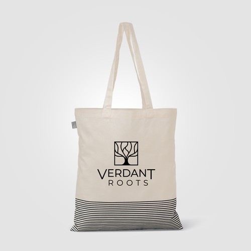 Sac fourre-tout Aro en coton recyclé micro-rayures – 9,7 L