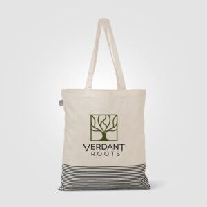 Sac fourre-tout Aro en coton recyclé micro-rayures – 9,7 L
