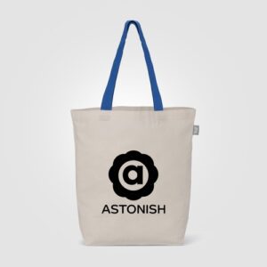 Sac shopping Tonga en coton recyclé à anses colorées – 11 L