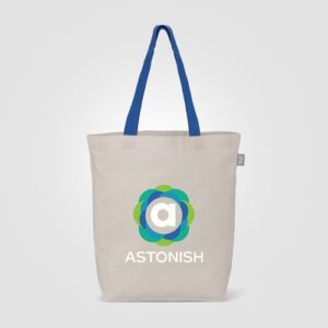 Sac shopping Tonga en coton recyclé à anses colorées – 11 L