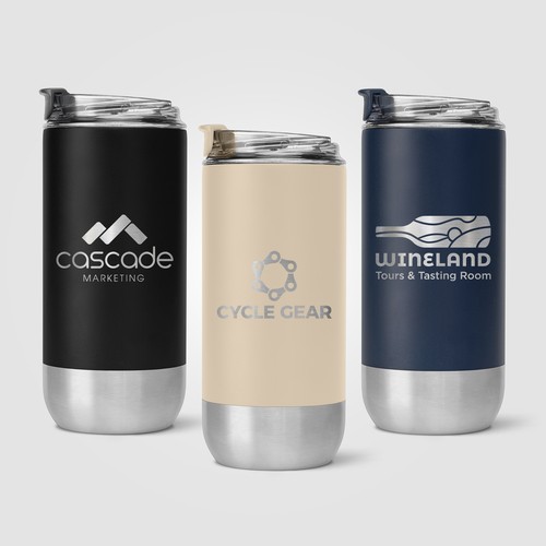 Glacier - 475 ml Gobelet à Double Paroi en Acier Inoxydable Recyclé