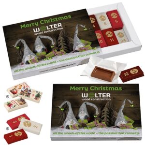 Calendrier A. Coffret cadeau individuel, avec napolitains