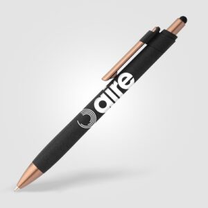 Stylo bille stylet York, plastique recyclé, finition bronze
