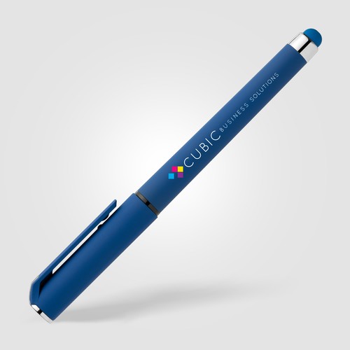 Stylo Islander en plastique recyclé avec grip gel monochrome