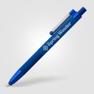 Stylo Lisbon, aluminium recyclé, monochrome, stylet anti-stress