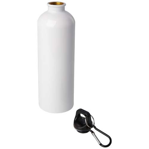 Bouteille d'eau Oregon de 750 ml simple paroi en acier recyclé certifié RCS avec mousqueton