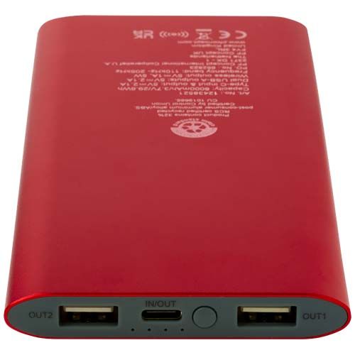 Batterie de secours sans fil en aluminium recyclé Juice type-C de 8 000 mAh