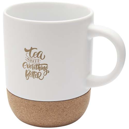 Mug Billie en céramique de 300 ml avec détails en liège et finition matte