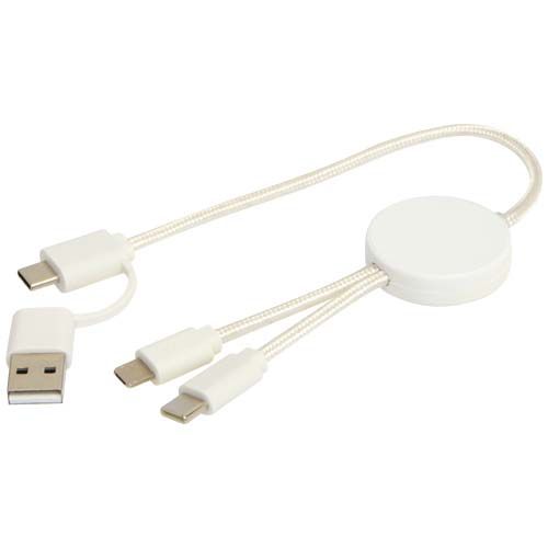 Câble 5 en 1 Citala en plastique recyclé de 30 cm pour la synchronisation des données et la charge rapide de 27 W