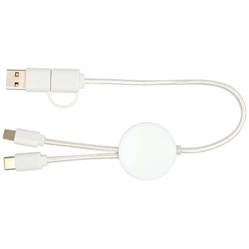 Câble 5 en 1 Citala en plastique recyclé de 30 cm pour la synchronisation des données et la charge rapide de 27 W