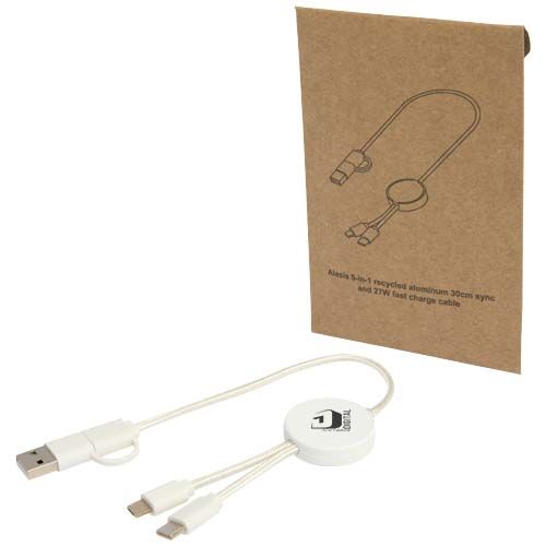 Câble 5 en 1 Citala en plastique recyclé de 30 cm pour la synchronisation des données et la charge rapide de 27 W