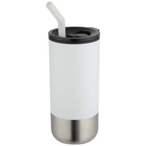 Gobelet isotherme Grayson 480 ml certifié RCS avec paille en silicone