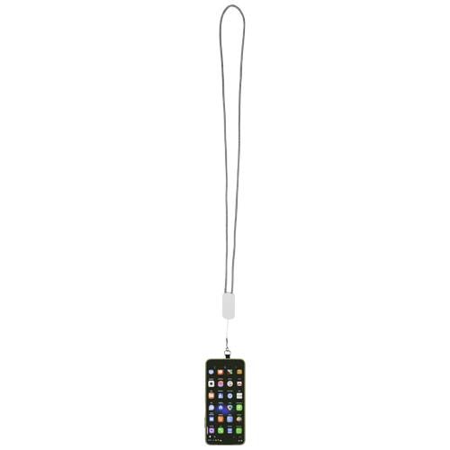 Tour de cou pour smartphone Anser en plastique recyclé avec câble intégré 5 en 1 de 27 W