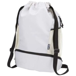 Sac de sport Varyon à cordon en matériaux recyclés certifiés GRS avec compartiment inférieur de 18 L
