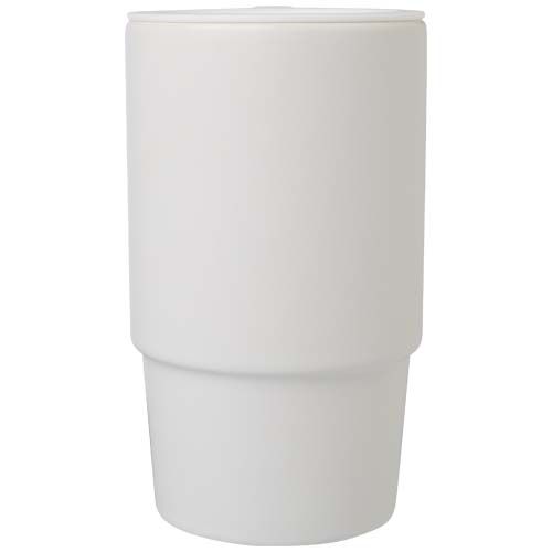 Mug Carter en céramique de 450 ml avec couvercle en plastique