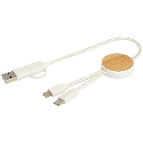 Câble 5 en 1 Chechia en plastique recyclé de 30 cm pour la synchronisation des données et la charge rapide de 27 W avec détai