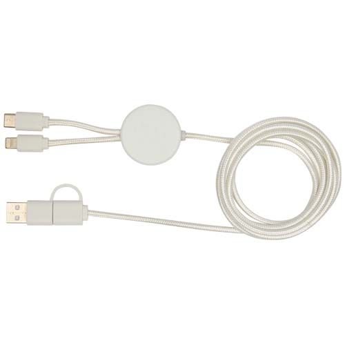 Câble 5 en 1 Chechia en plastique recyclé de 150 cm pour la synchronisation des données et la charge rapide de 27 W avec déta