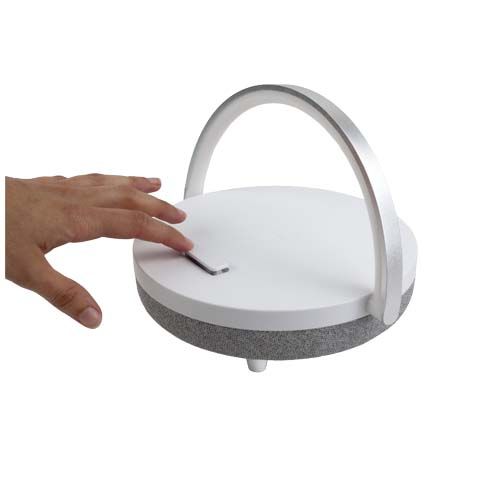 Enceinte Bluetooth® 4-en-1 Prixton de 10 W avec lumière LED et station de charge sans fil