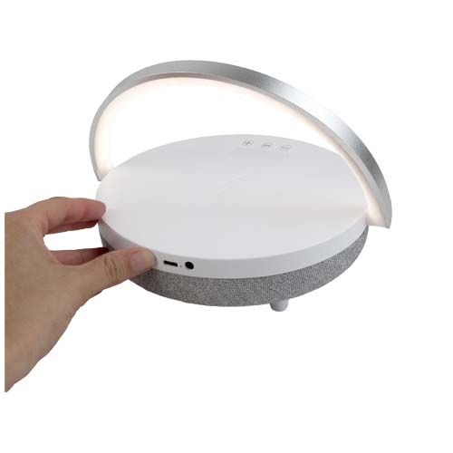 Enceinte Bluetooth® 4-en-1 Prixton de 10 W avec lumière LED et station de charge sans fil